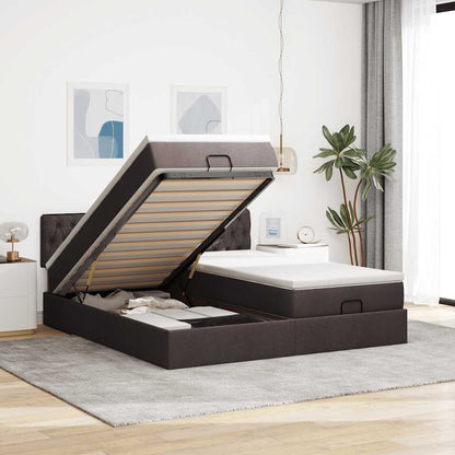Struttura Letto Pouf con Materassi 180x200 cm in Tessuto | homemem39