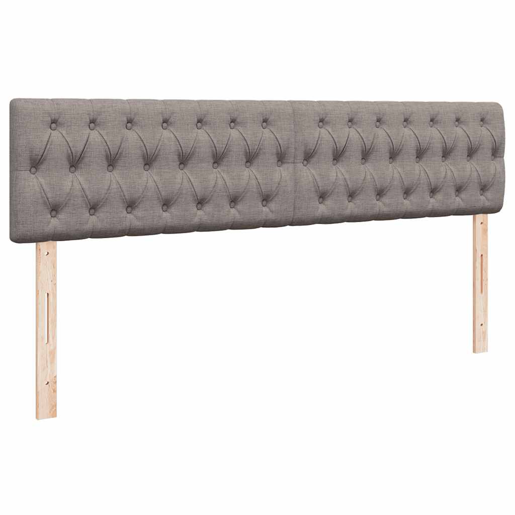Struttura Letto Pouf con Materassi Tortora 180x200cm in Tessuto