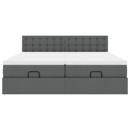 Struttura Letto Pouf con Materassi 160x200 cm in Tessuto