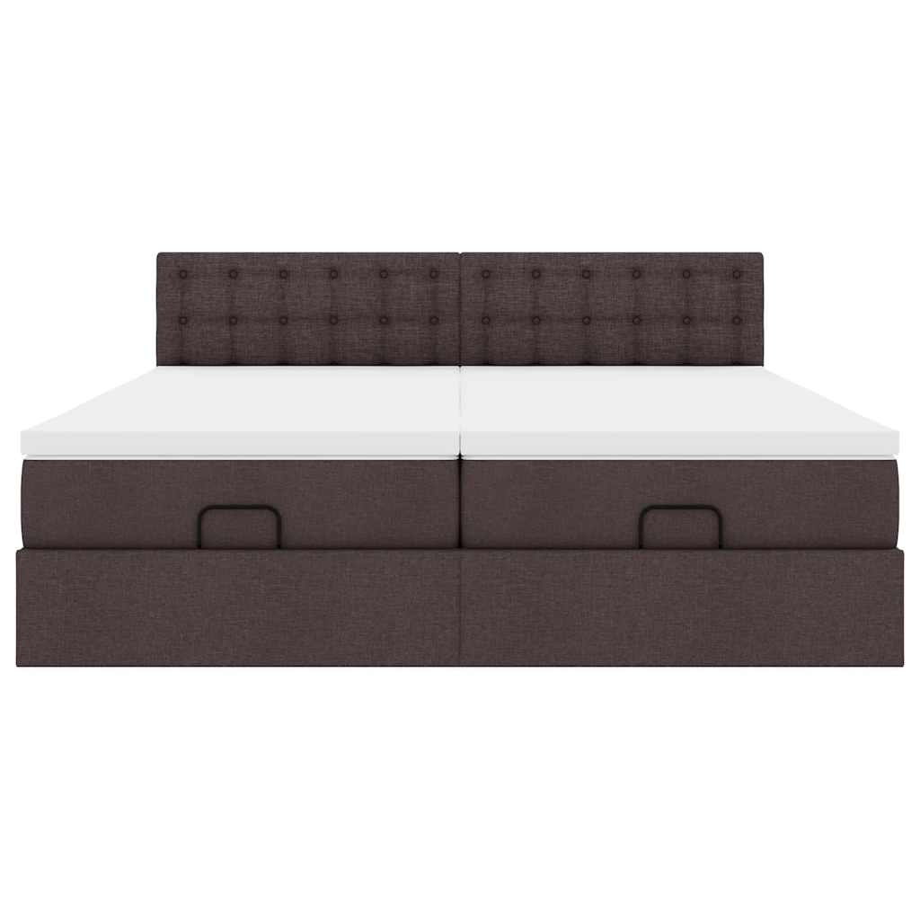 Struttura Letto Pouf con Materassi 180x200 cm in Tessuto