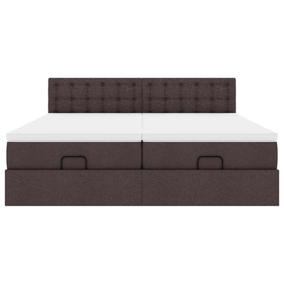 Struttura Letto Pouf con Materassi 180x200 cm in Tessuto