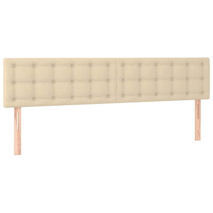Struttura Letto Pouf con Materassi Crema 180x200 cm in Tessuto | homemem39