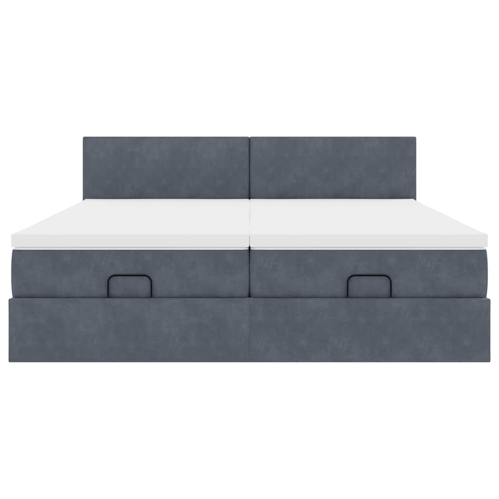 Struttura Letto Pouf con Materassi 180x200 cm Velluto | homemem39