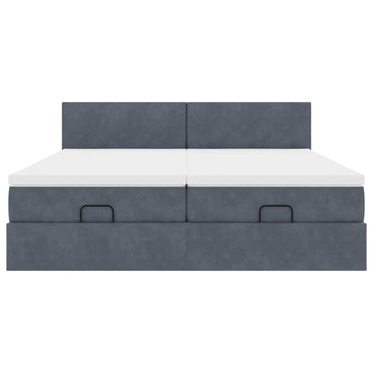 Struttura Letto Pouf con Materassi 180x200 cm Velluto | homemem39