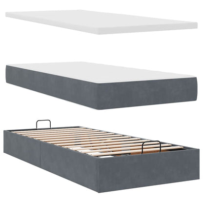 Struttura Letto Pouf con Materassi 180x200 cm Velluto | homemem39