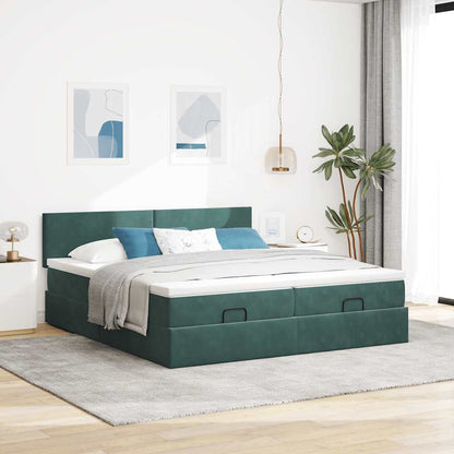Struttura Letto Pouf con Materassi 180x200 cm Velluto | homemem39