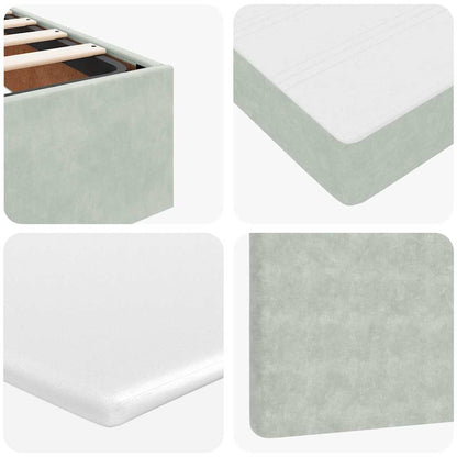 Struttura Letto Pouf con Materassi 200x200 cm Velluto