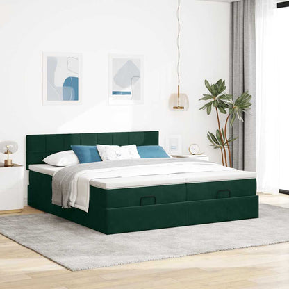 Struttura Letto Pouf con Materassi 160x200 cm Velluto | homemem39
