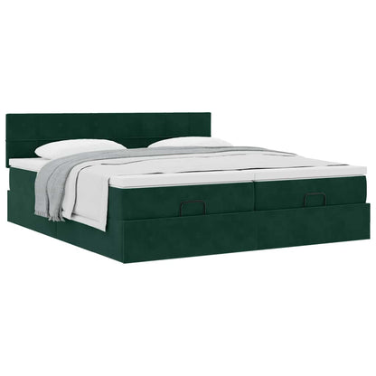 Struttura Letto Pouf con Materassi 160x200 cm Velluto | homemem39