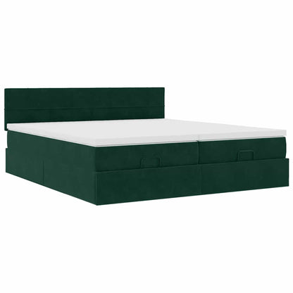 Struttura Letto Pouf con Materassi 160x200 cm Velluto | homemem39