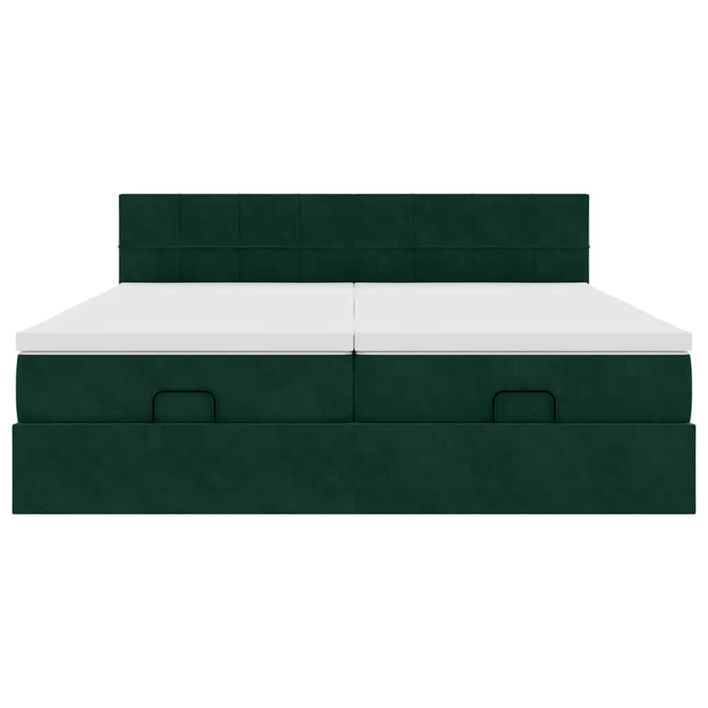 Struttura Letto Pouf con Materassi 160x200 cm Velluto | homemem39