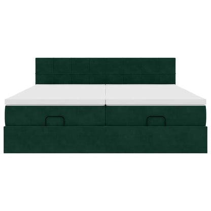 Struttura Letto Pouf con Materassi 160x200 cm Velluto | homemem39