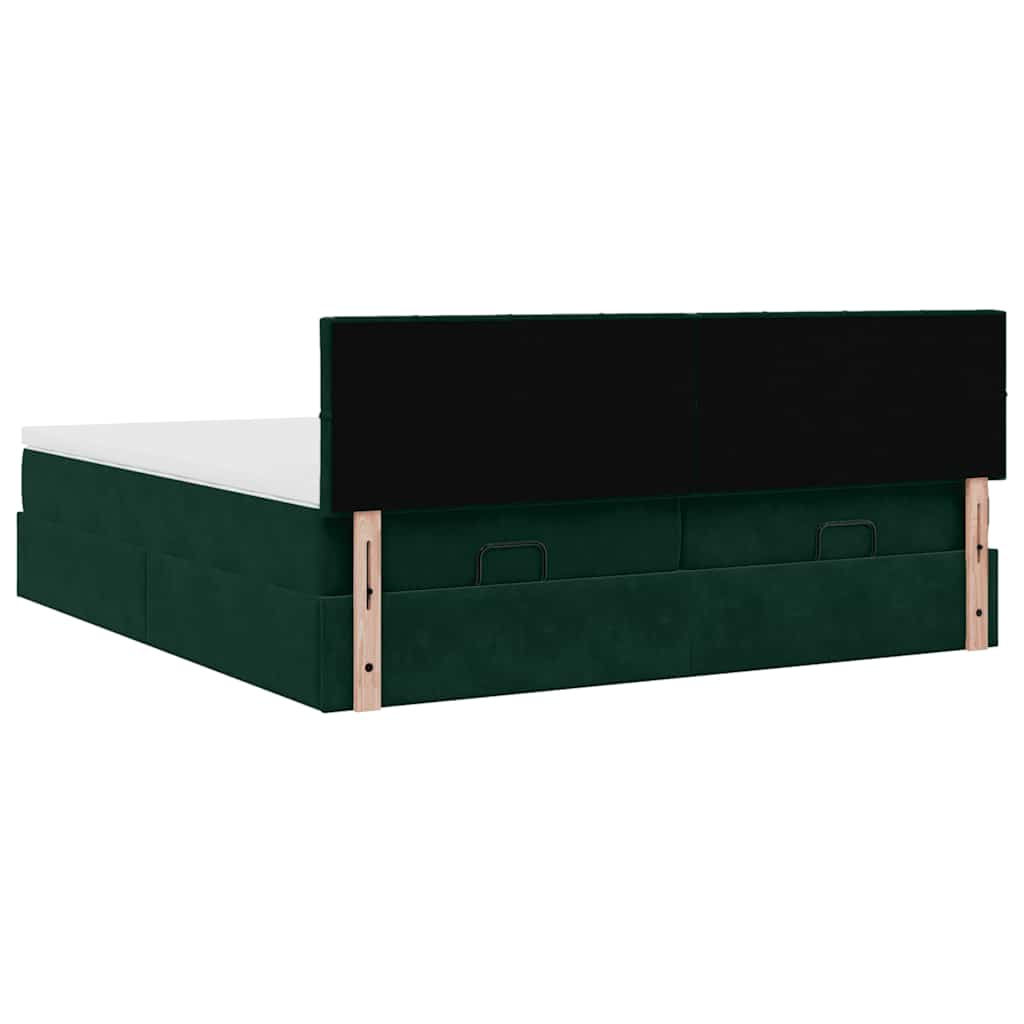 Struttura Letto Pouf con Materassi 160x200 cm Velluto | homemem39