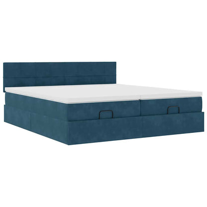Struttura Letto Pouf con Materassi 160x200 cm Velluto | homemem39