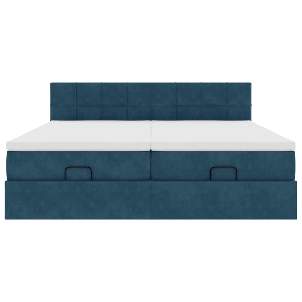 Struttura Letto Pouf con Materassi 160x200 cm Velluto | homemem39