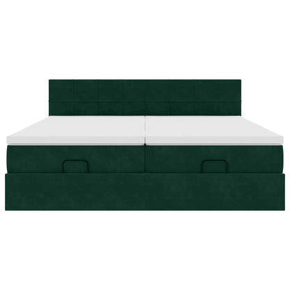Struttura Letto Pouf con Materassi 180x200 cm Velluto | homemem39