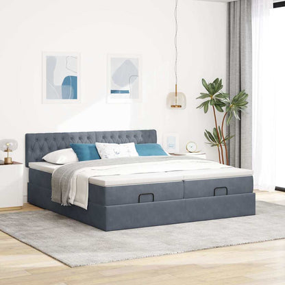 Struttura Letto Pouf con Materassi 180x200 cm Velluto | homemem39