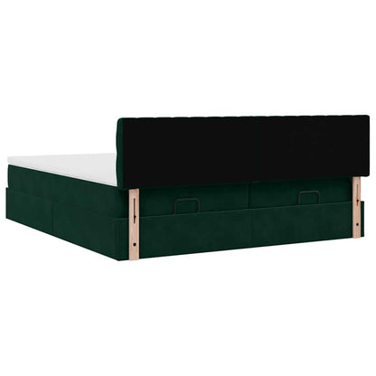 Struttura Letto Pouf con Materassi 180x200 cm Velluto