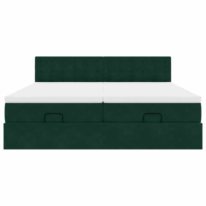 Struttura Letto Pouf con Materassi 160x200 cm Velluto | homemem39