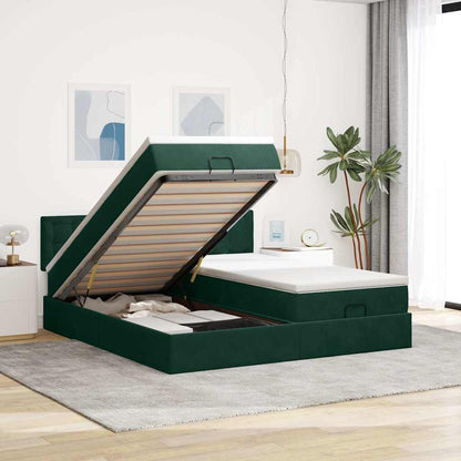 Struttura Letto Pouf con Materassi 160x200 cm Velluto | homemem39