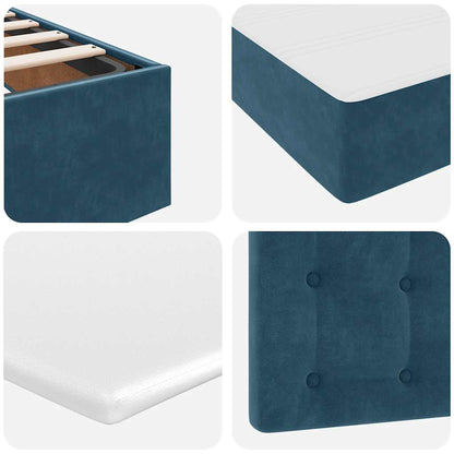Struttura Letto Pouf con Materassi 160x200 cm Velluto