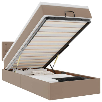 Struttura Letto Pouf con Materasso 80x200 cm Similpelle