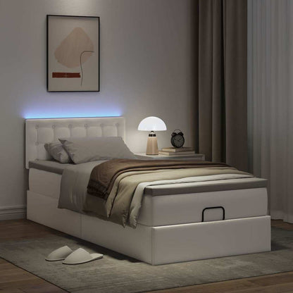 Struttura Letto Pouf con Materasso 90x190 cm Similpelle | homemem39
