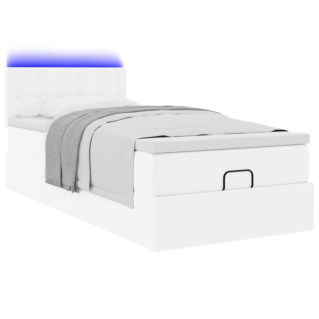 Struttura Letto Pouf con Materasso 90x190 cm Similpelle | homemem39