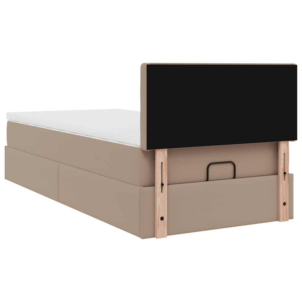 Struttura Letto Pouf con Materasso 90x190 cm Similpelle