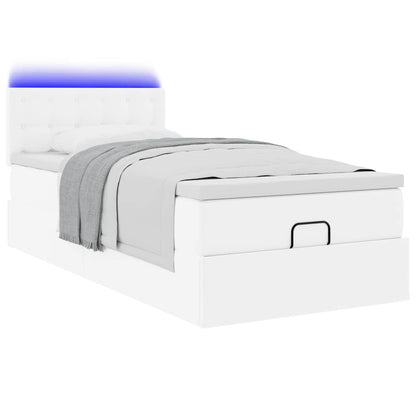 Struttura Letto Pouf con Materasso 90x200 cm Similpelle | homemem39