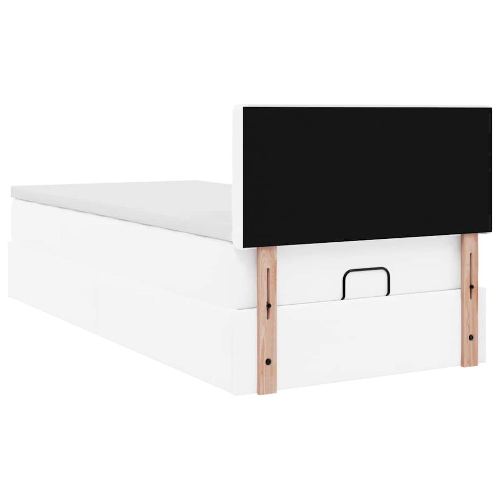 Struttura Letto Pouf con Materasso 90x200 cm Similpelle | homemem39