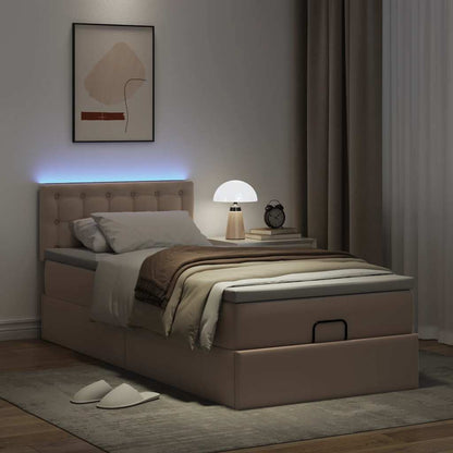Struttura Letto Pouf con Materasso 90x200 cm Similpelle | homemem39