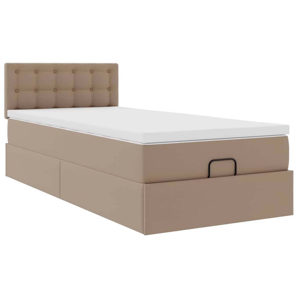 Struttura Letto Pouf con Materasso 90x200 cm Similpelle | homemem39