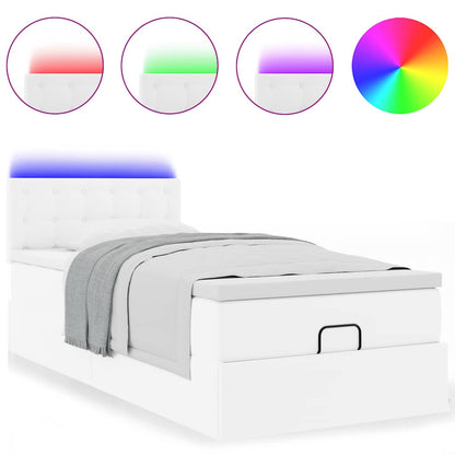 Struttura Letto Pouf con Materasso 100x200 cm Similpelle | homemem39