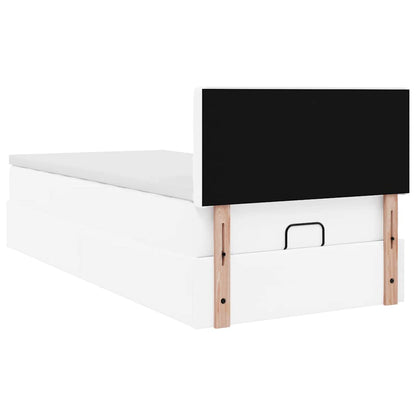 Struttura Letto Pouf con Materasso 100x200 cm Similpelle | homemem39