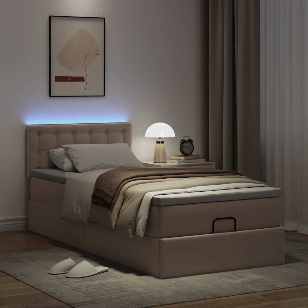 Struttura Letto Pouf con Materasso 100x200 cm Similpelle | homemem39