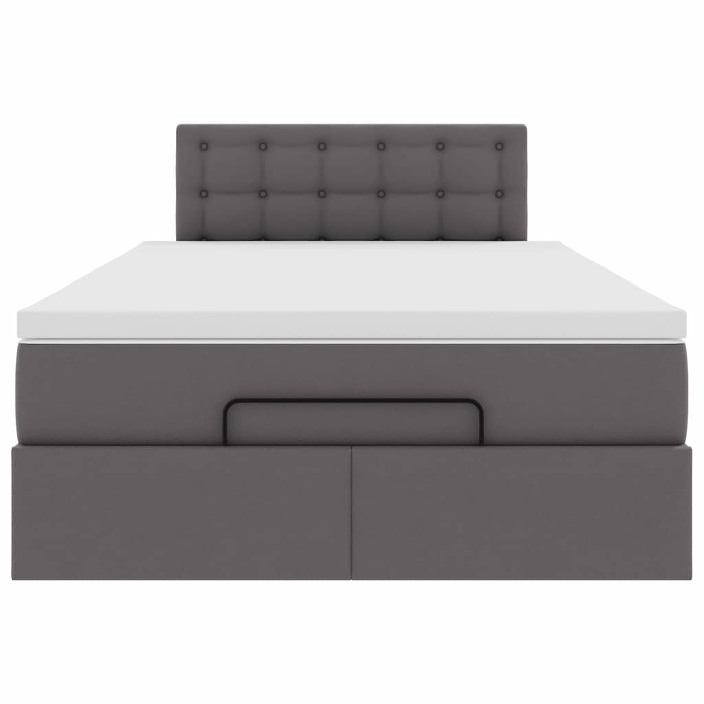 Pouf Letto con Materassi e LED Grigio 120x190 cm Similpelle | homemem39