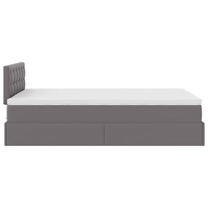 Pouf Letto con Materassi e LED Grigio 120x190 cm Similpelle | homemem39
