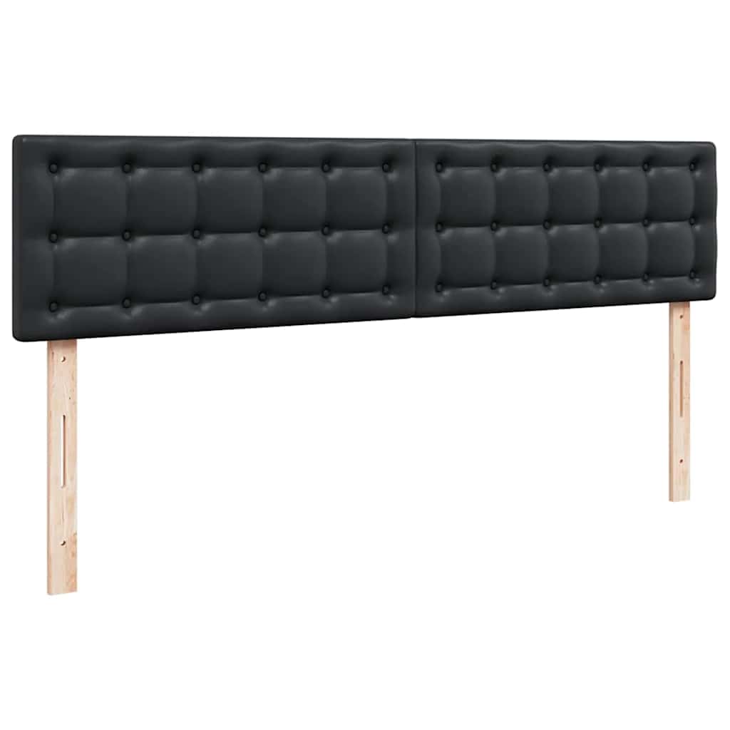 Pouf Letto con Materassi e LED Nero 180x200cm Similpelle
