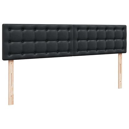 Pouf Letto con Materassi e LED Nero 180x200cm Similpelle
