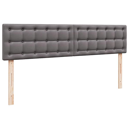 Pouf Letto con Materassi e LED Grigio 180x200cm Similpelle