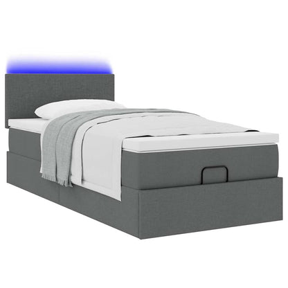Struttura Letto Pouf con Materasso 90x190 cm in Tessuto | homemem39