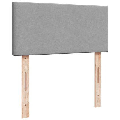 Pouf Letto con Materasso e LED Grigio Chiaro 90x200 cm Tessuto - homemem39