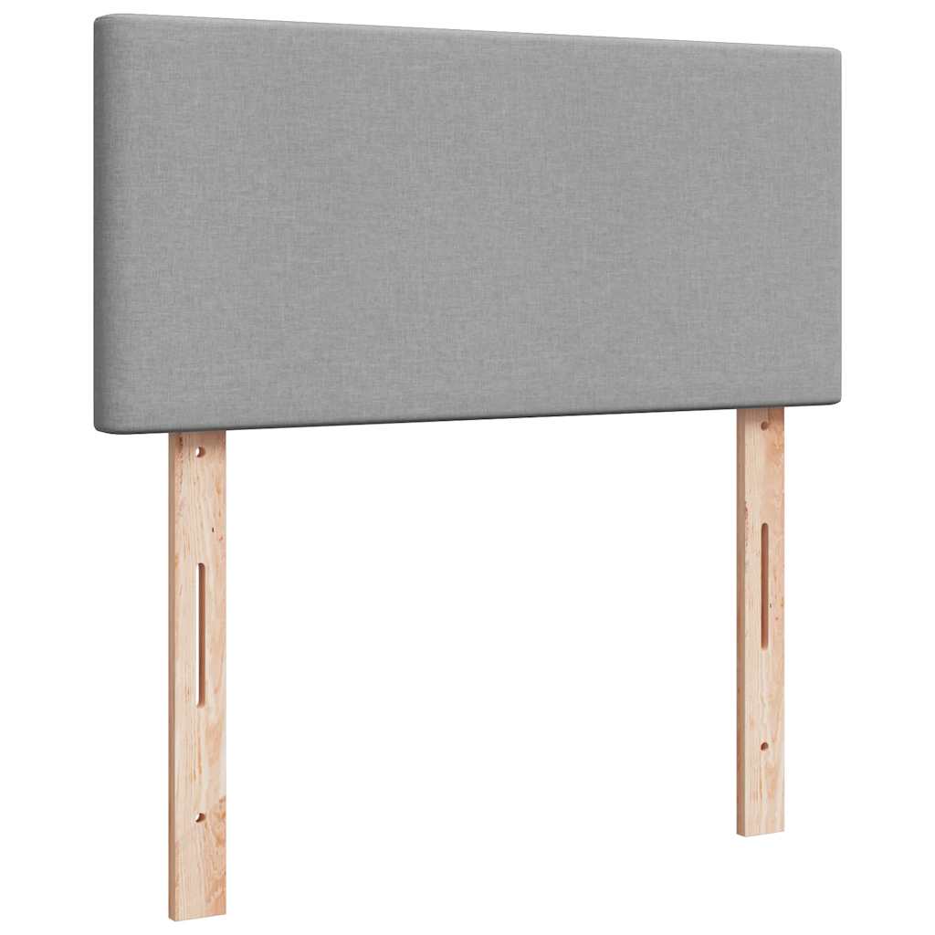 Pouf Letto con Materasso Grigio Chiaro 100x200 cm in Tessuto - homemem39