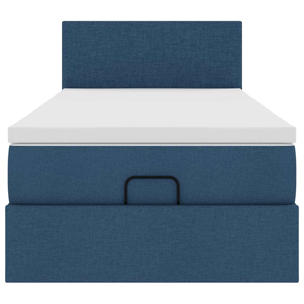 Pouf Letto con Materasso e LED Blu 100x200 cm in Tessuto | homemem39