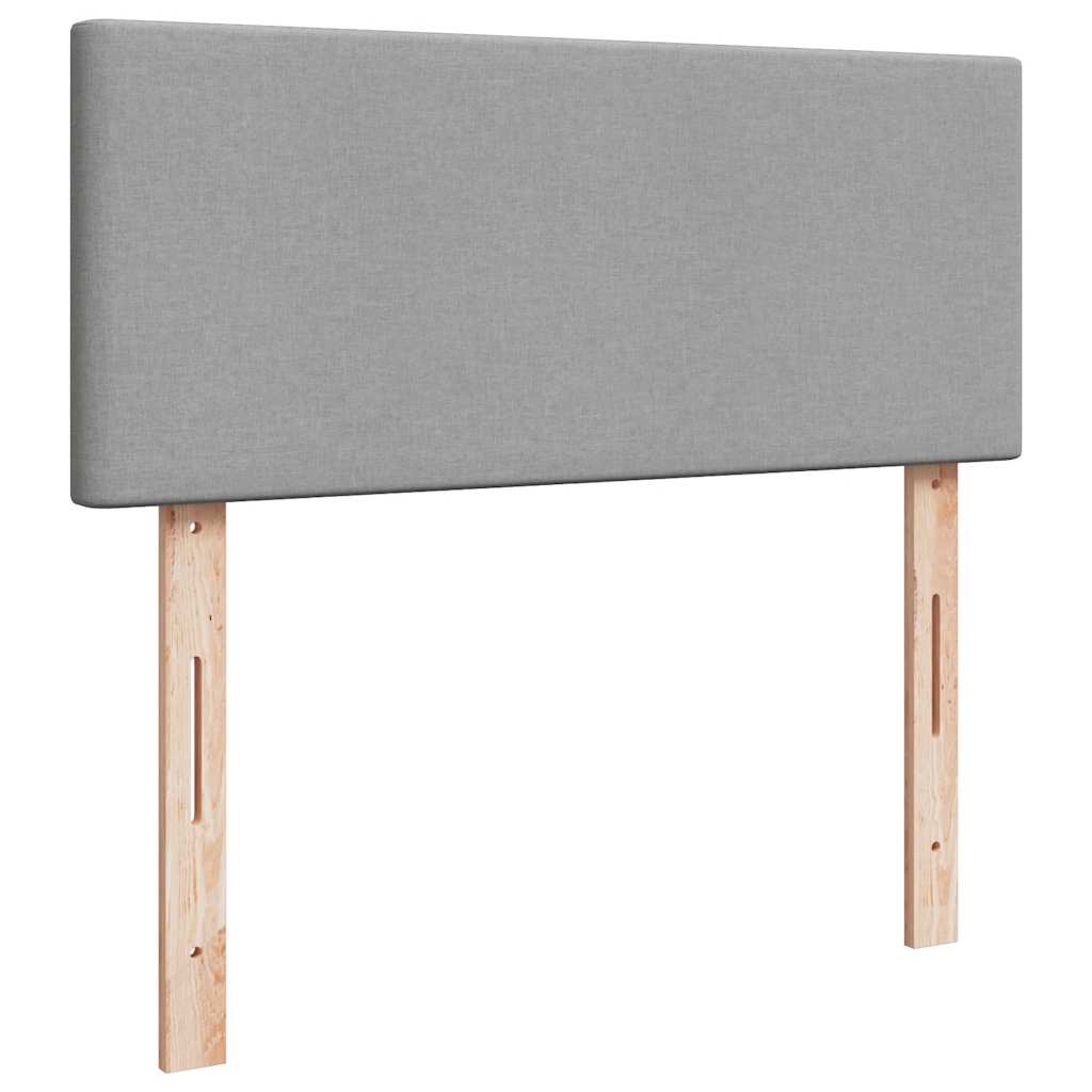 Pouf Letto con Materasso Grigio Chiaro 120x190 cm in Tessuto