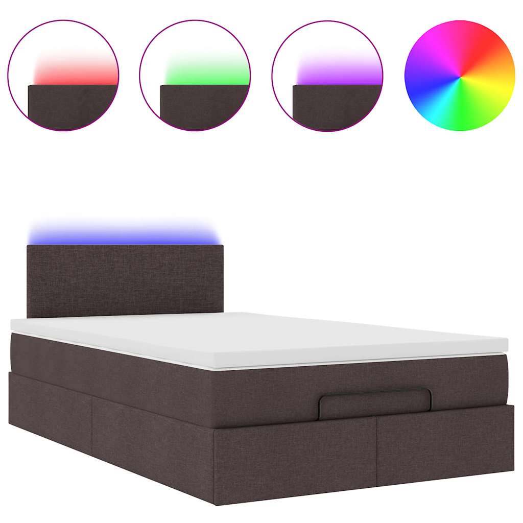 Struttura Letto Pouf con Materasso 80x200 cm in Tessuto | homemem39