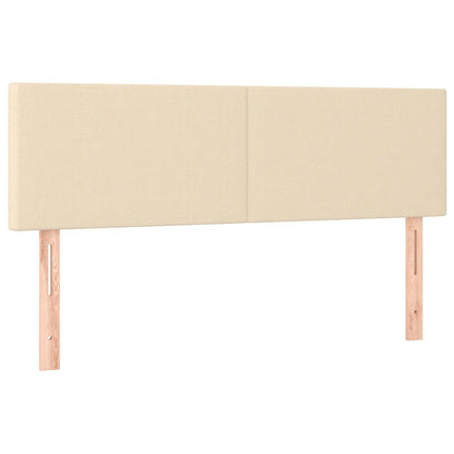 Pouf Letto con Materasso e LED Crema 140x190 cm