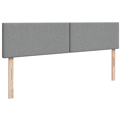 Pouf Letto con Materasso e LED Grigio Chiaro 180x200cm Tessuto