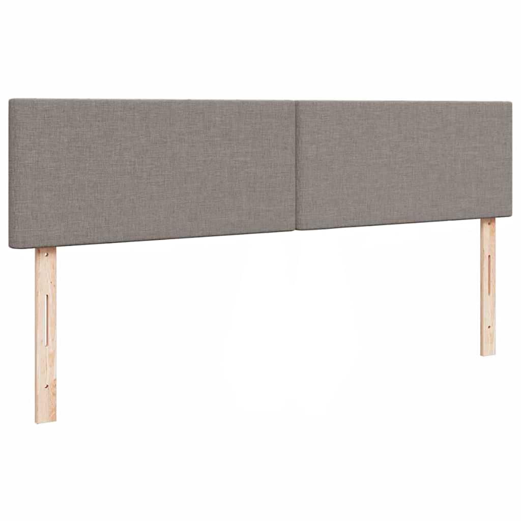 Pouf Letto con Materasso e LED Tortora 180x200cm in Tessuto